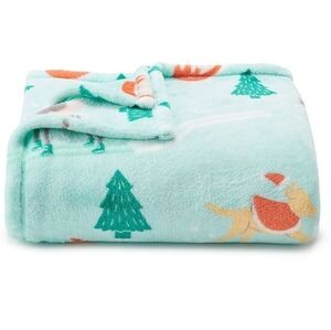 The Big One Winter Dogs Blanket Oversized Supersoft Plush Throw Pines Blue 5 x 6